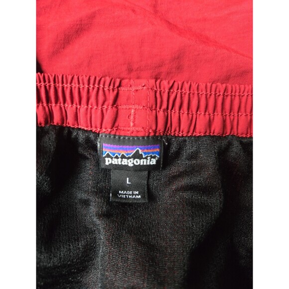 Patagonia Baggies Shorts Mens Sz Large 6" Inseam Red Lined Pull On Nylon 58033 - Picture 6 of 9